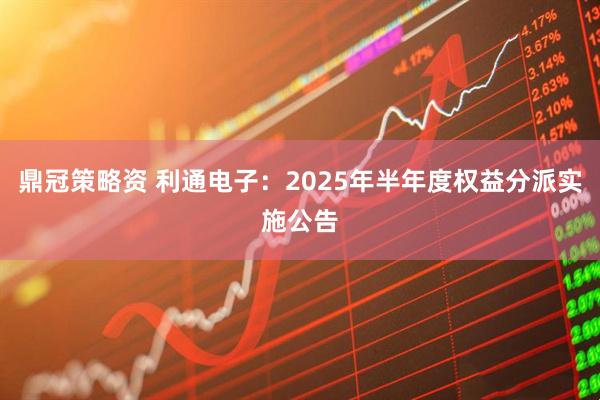鼎冠策略资 利通电子：2025年半年度权益分派实施公告