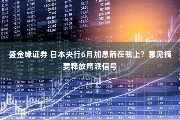 盛金缘证券 日本央行6月加息箭在弦上？意见摘要释放鹰派信号